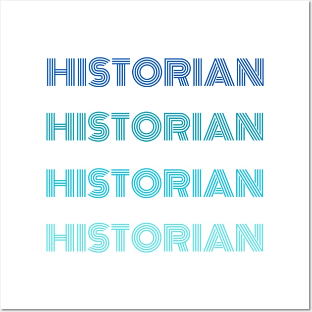 Blue Retro HIstorian Wall Art by seacucumber